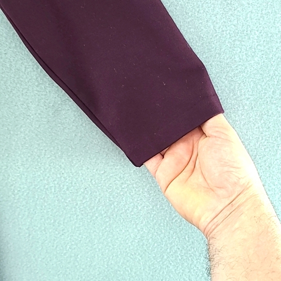 TALBOTS Women's Long Sleeve Collared Burgundy Sheath Dress - Size 2 - Picture 6 of 12